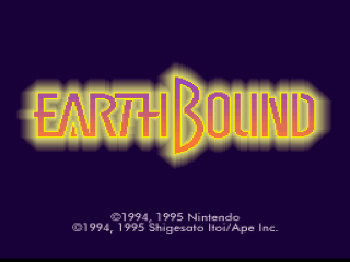 EarthBound title screen for Super Nintendo